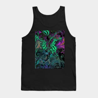 Liquid Graffiti Green Tank Top